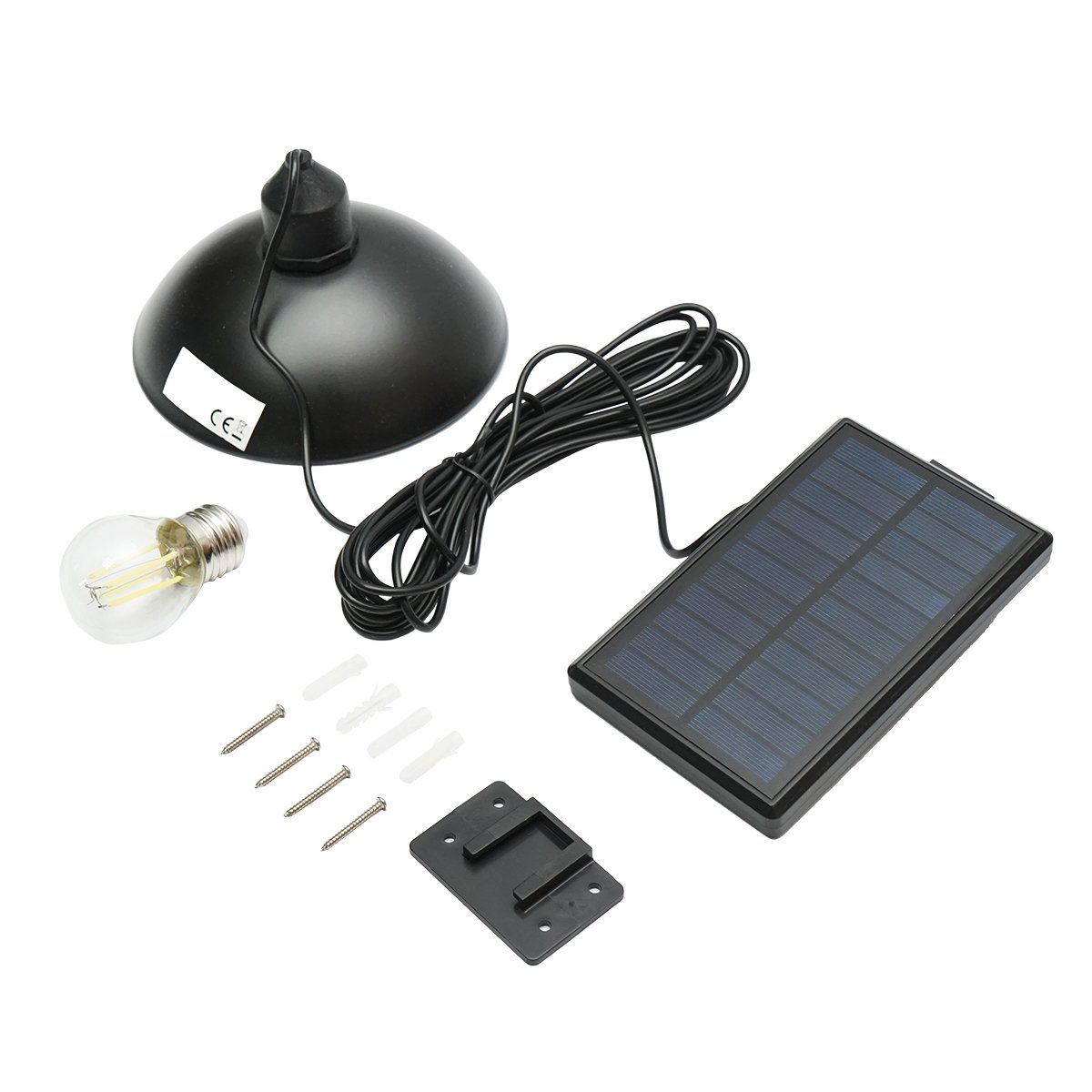 Lampa solara LED 2W cu panou solar 1.5W/5.5V, baterie 3.7V/1.2 Ah si abajur IP54 Breckner Germany